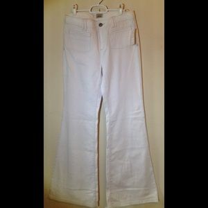 Free People super flared white pants size 30 nwt